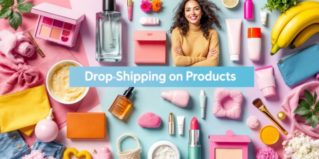 Collage of trendy dropshipping products for women.