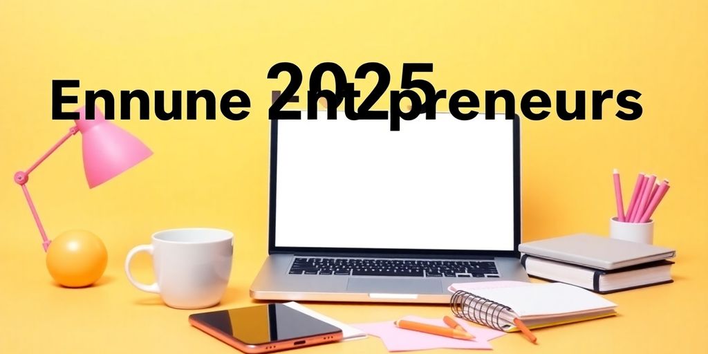 Digital workspace for starting a virtual business in 2025.