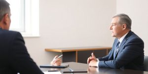 Entrepreneur meets financial advisor.