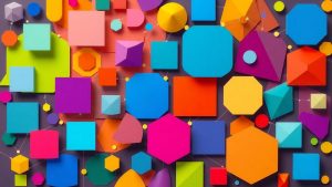 Interconnected geometric shapes illustrating diverse business models.